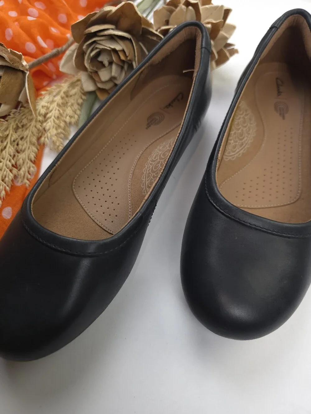 Clarks Women’s Black Comfort Ballet Flat Sz 7½